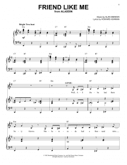 page one of Friend Like Me (from Aladdin) (Piano & Vocal)