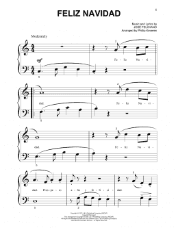 page one of Feliz Navidad (arr. Phillip Keveren) (Beginning Piano Solo)