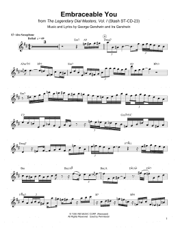 page one of Embraceable You (Alto Sax Transcription)