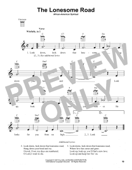 page one of The Lonesome Road (Ukulele)