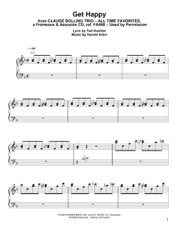 page one of Get Happy (Piano Transcription)