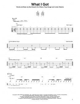 page one of What I Got (Guitar Cheat Sheet)