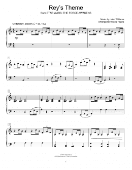 page one of Rey's Theme (Educational Piano)