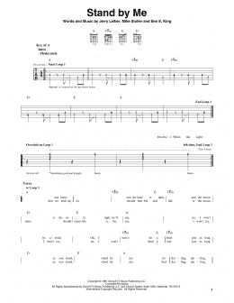 page one of Stand By Me (Guitar Cheat Sheet)