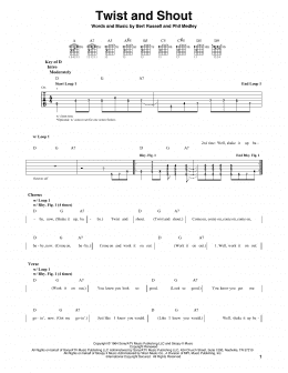 page one of Twist And Shout (Guitar Cheat Sheet)