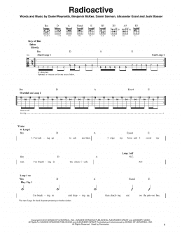 page one of Radioactive (Guitar Cheat Sheet)