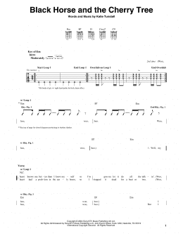 page one of Black Horse And The Cherry Tree (Guitar Cheat Sheet)