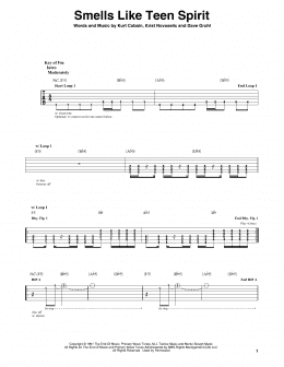 page one of Smells Like Teen Spirit (Guitar Cheat Sheet)