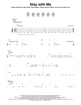 page one of Stay With Me (Guitar Cheat Sheet)