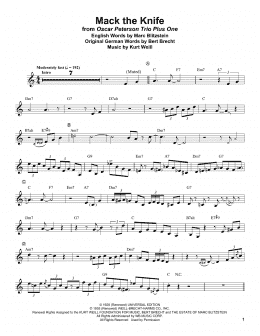 page one of Mack The Knife (Trumpet Transcription)