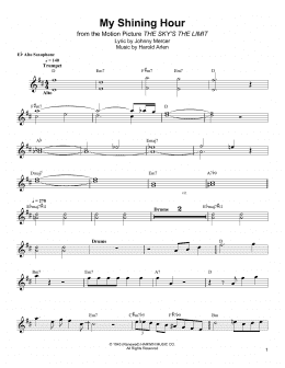 page one of My Shining Hour (Alto Sax Transcription)