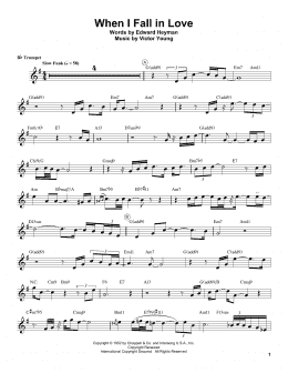 page one of When I Fall In Love (Trumpet Transcription)