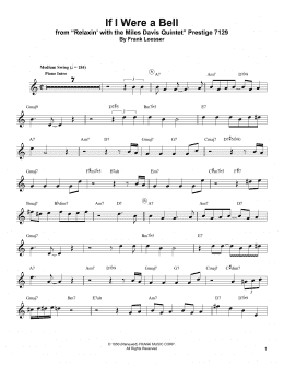 page one of If I Were A Bell (Trumpet Transcription)