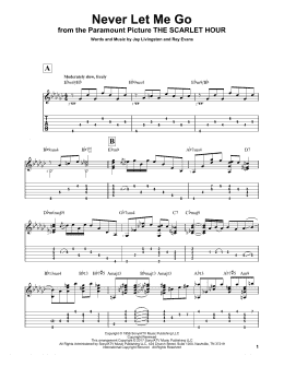 page one of Never Let Me Go (Solo Guitar)