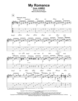 page one of My Romance (Solo Guitar)