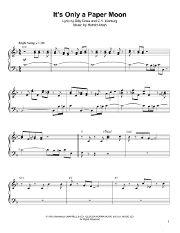 page one of It's Only A Paper Moon (Piano Transcription)