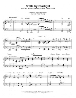 page one of Stella By Starlight (Piano Transcription)