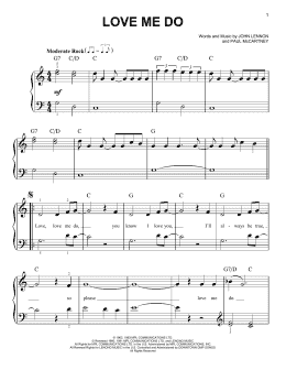 page one of Love Me Do (Very Easy Piano)