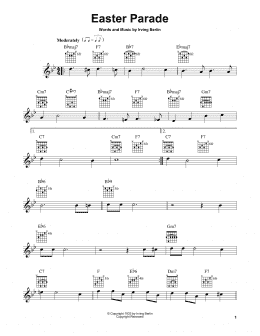 page one of Easter Parade (Easy Guitar)