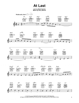 page one of At Last (Easy Guitar)