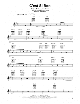 page one of C'est Si Bon (Easy Guitar)