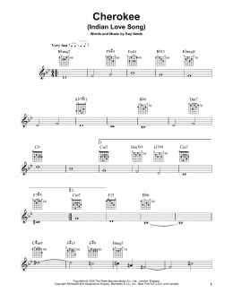 page one of Cherokee (Indian Love Song) (Easy Guitar)