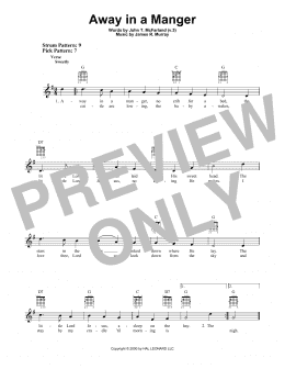 page one of Away In A Manger (Easy Guitar)