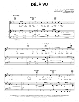 page one of Deja Vu (Piano, Vocal & Guitar Chords (Right-Hand Melody))