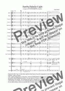 page one of SAMBA PALMITO Light (for BigBand)