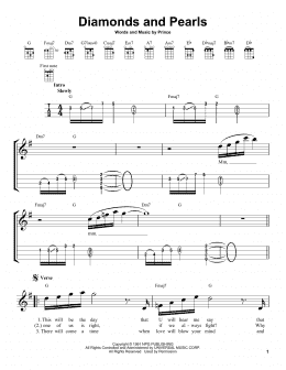 page one of Diamonds And Pearls (Ukulele)