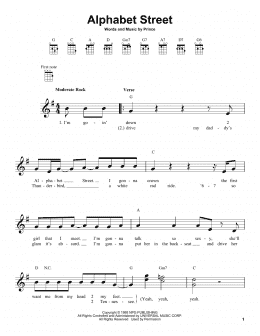 page one of Alphabet Street (Ukulele)