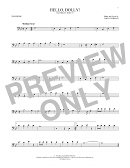 page one of Hello, Dolly! (Trombone Solo)