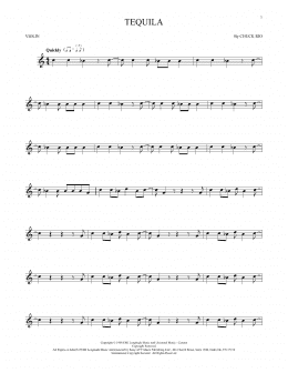 page one of Tequila (Violin Solo)