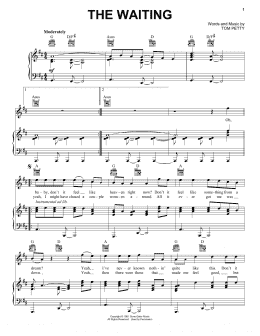 page one of The Waiting (Piano, Vocal & Guitar Chords (Right-Hand Melody))