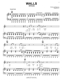 page one of Walls (Circus) (Piano, Vocal & Guitar Chords (Right-Hand Melody))