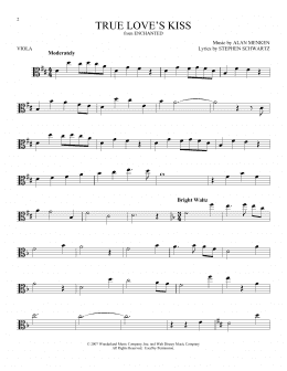 page one of True Love's Kiss (from Enchanted) (Viola Solo)