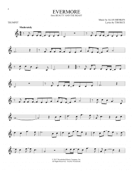 page one of Evermore (from Beauty And The Beast) (Trumpet Solo)