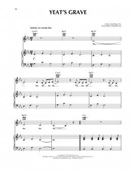 page one of Yeat's Grave (Piano, Vocal & Guitar Chords (Right-Hand Melody))