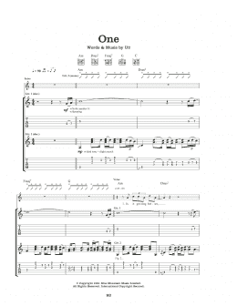 page one of One (Guitar Tab)