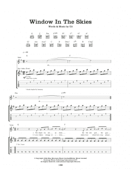 page one of Window In The Skies (Guitar Tab)