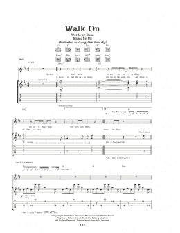 page one of Walk On (Guitar Tab)