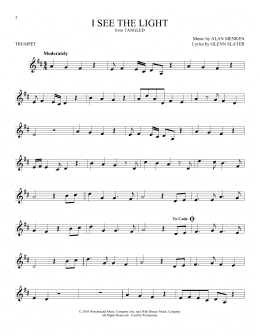 page one of I See The Light (from Tangled) (Trumpet Solo)