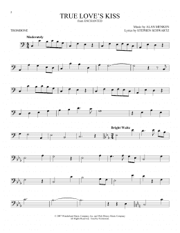 page one of True Love's Kiss (from Enchanted) (Trombone Solo)