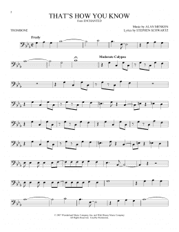 page one of That's How You Know (from Enchanted) (Trombone Solo)