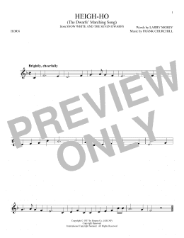 page one of Heigh-Ho (from Snow White And The Seven Dwarfs) (French Horn Solo)