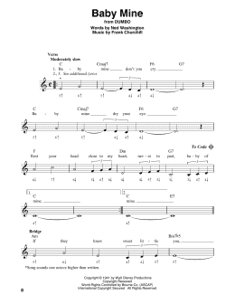 page one of Baby Mine (from Dumbo) (Harmonica)