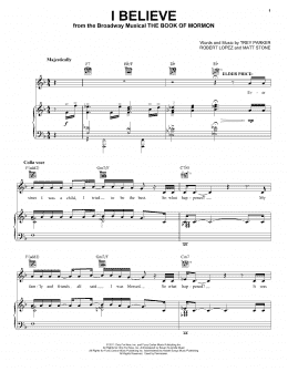 page one of I Believe (Piano, Vocal & Guitar Chords (Right-Hand Melody))