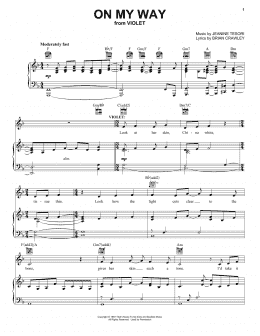 page one of On My Way (Piano, Vocal & Guitar Chords (Right-Hand Melody))