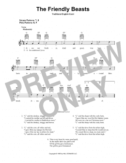 page one of The Friendly Beasts (Easy Guitar)