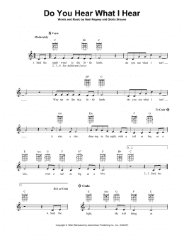 page one of Do You Hear What I Hear (Easy Guitar)